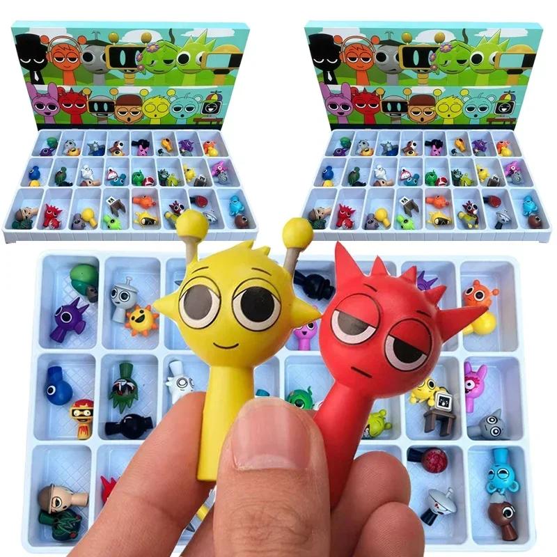 24 шт./48 шт. Фигурки Sprunki Игрушки-модели Sprunki Incredi box Аниме Фигурки Экшн Sprunki Игра Мультфильм
