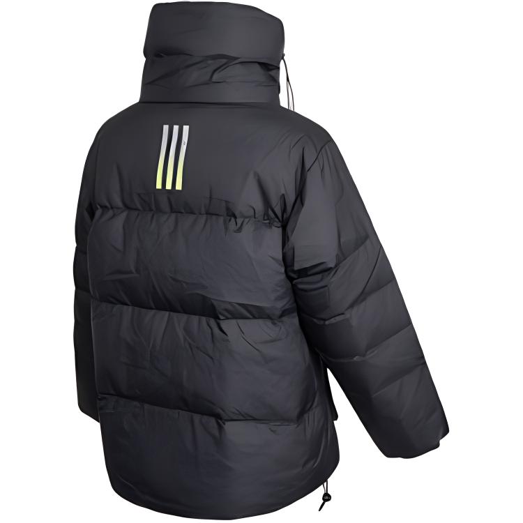 Adidas Нео стоячий воротник ветрозащитная теплая спортивная куртка на утином пуху женская куртка черная H18614