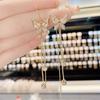 Needle Charm Micro Inlaid Zircon Butterfly Tassel Loss Earline Fashion Versatile Eardrops For Women