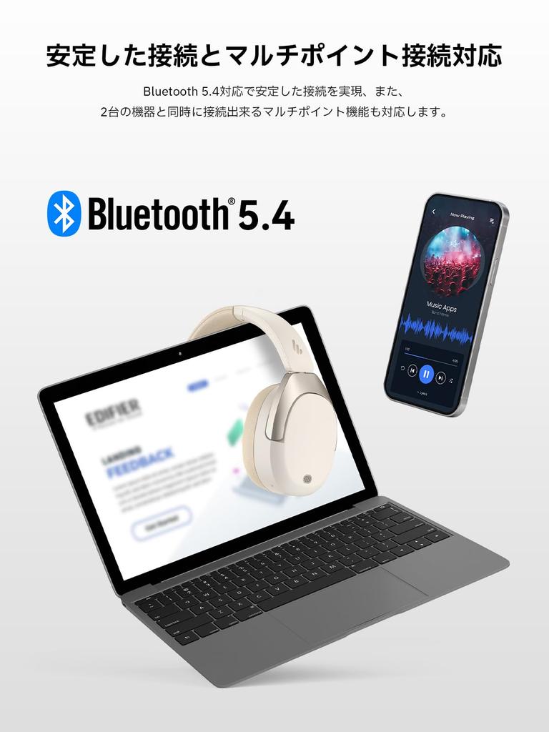 SUMMER Edifier W830NB Wireless Headphones Noise Canceling Bluetooth High Up To 94 Hours Playback Connection Equipped with High Performance Microphone