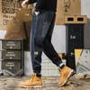 2024 Осень/Зима Новые мужские узкие джинсы с бархатной/обычной эластичной талией брюки Харлан модные большие полные