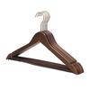 5Pcs Wood Hangers Sturdy Durable Space-Saving Clothes Hanger with Metal Hooks Closet Organizer Home Supply