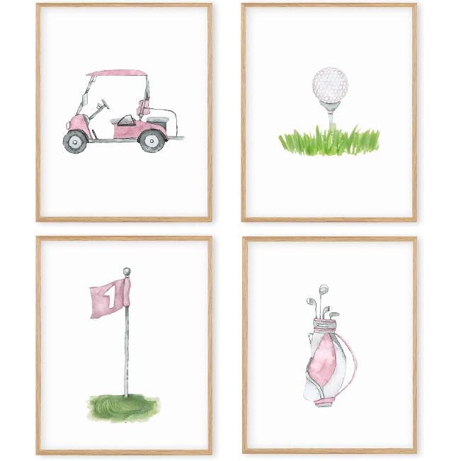 Boat Wades Golf Nursery Decor Unframed Wall Art Prints,Golf Flag Posters & Prints For Home Boy Room Decor,Green Sports Nursery Posters Pictures 8x10