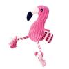 Плюшевая игрушка для жевания питомцев в форме фламинго, устойчивая к укусам, пищащая игрушка, интерактивная игрушка для снижения тревожности, прорезыватель для зубов для собак и кошек