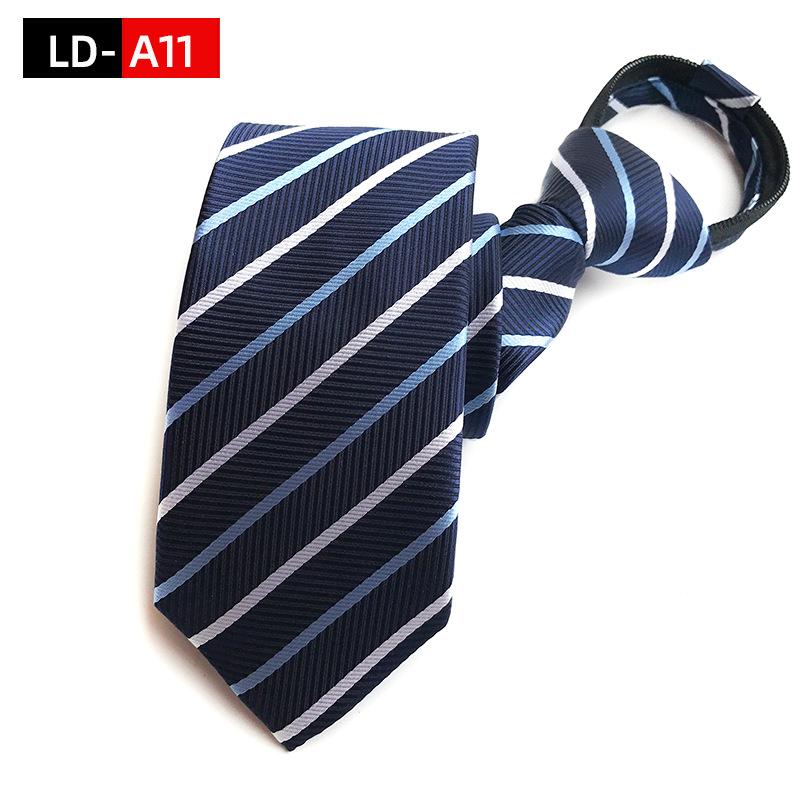 Мужской деловой галстук 8 см, галстук на молнии, ленивый свободный узел, западные украшения