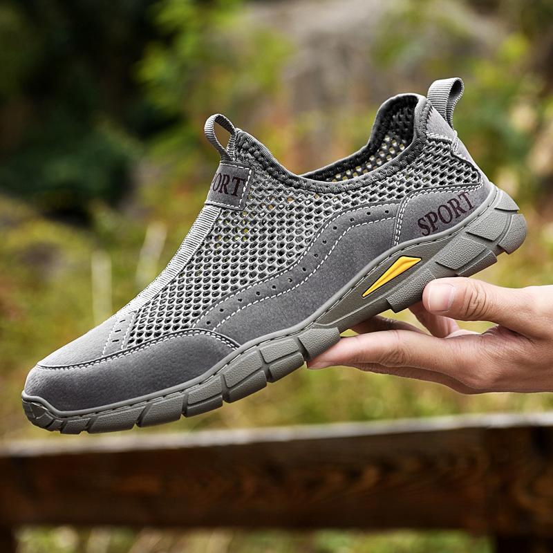 Summer Men Breather Mesh Casual Shoes Men Loafers Outdoor Walking Shoes Moccasins Man Shoes