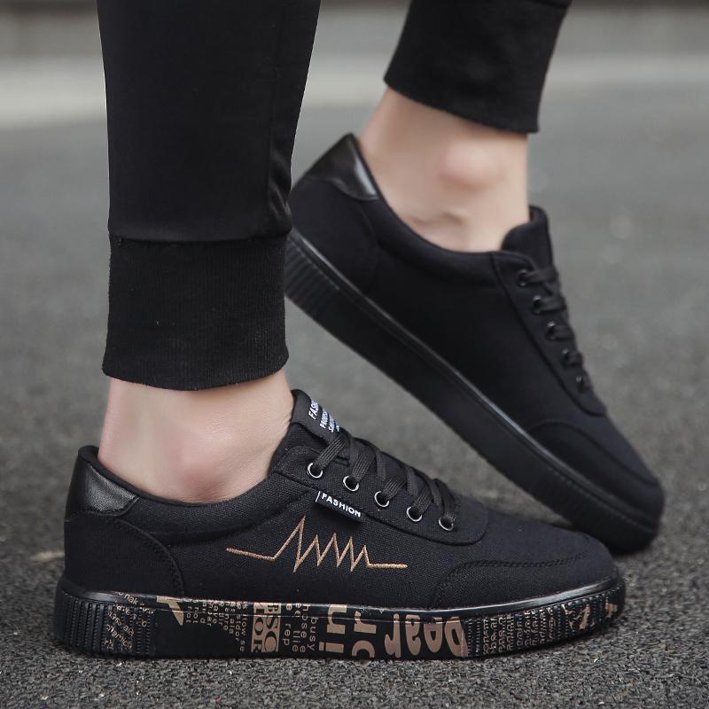 Весенне-летняя парусиновая обувь, мужские кроссовки, черные туфли, мужская повседневная обувь, мужская модная обувь