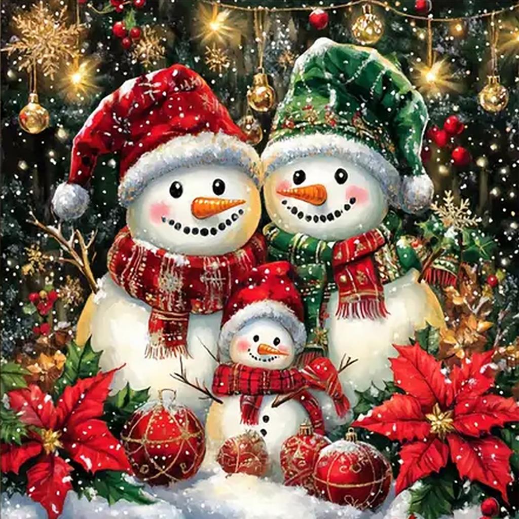 DIY Полная круглая алмазная картина вышивка крестом Счастливого Рождества Санта-Клаус Снеговик Домашнее украшение Искусство Алмазная живопись 5d Алмазная художественная живопись