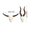 Home Decors Cow Skull Head Wall Art Decors Long Horn Bulls Head Wall Sculpture Decorative Animal Craft for Farmhouses