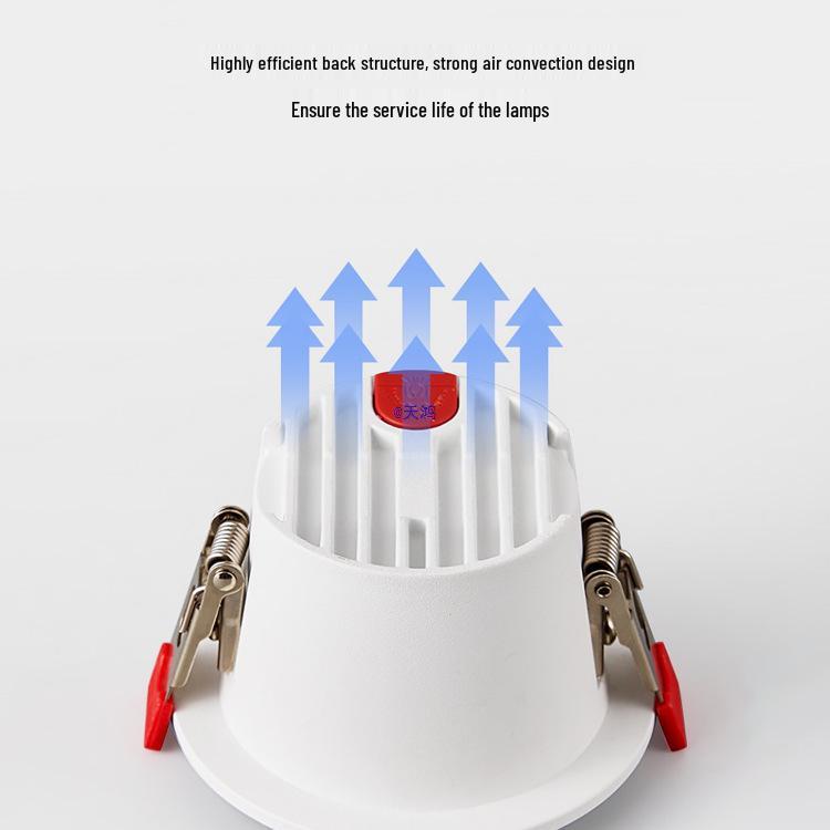 Deep Cup Anti-Glare Recessed Downlight, 75W, Full Spectrum, CRI 98 - Ideal for Living Room, Aisle, Balcony, and Entrance Lighting