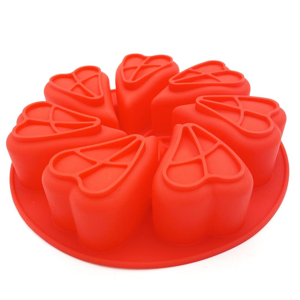 Scone Cake Baking Pan Flower Heart Chocolate Silicone Mold Candy Moulds Dessert Cheesecake Truffle Caramels Jelly Brown