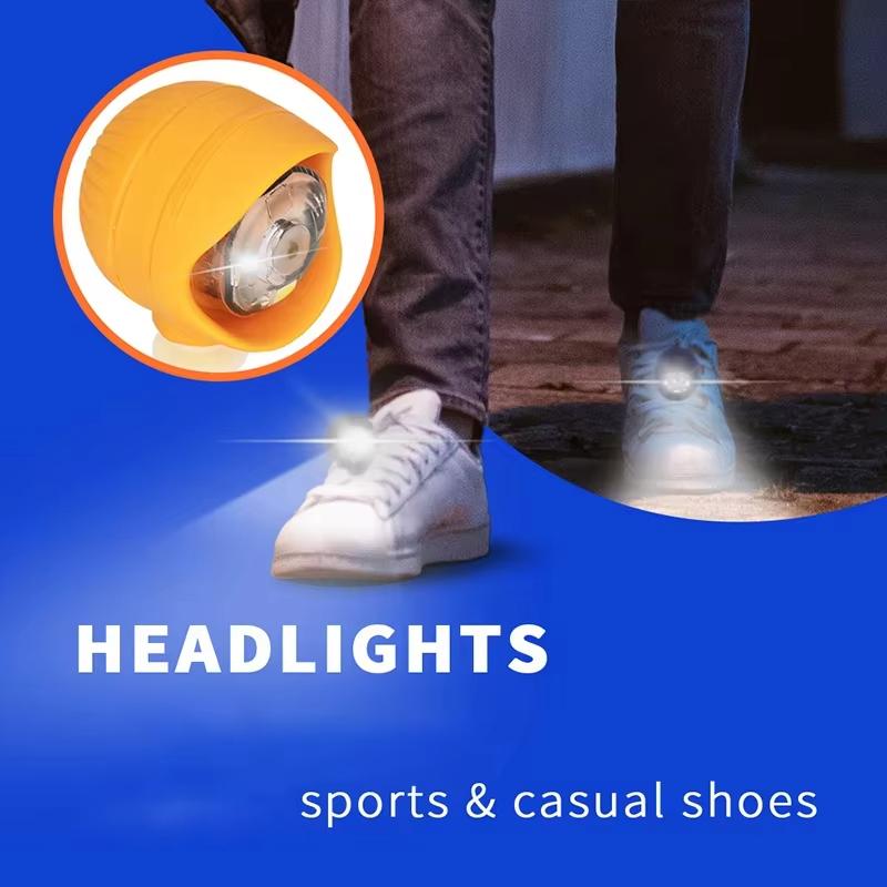 2 шт. Водонепроницаемые светящиеся украшения для обуви, аксессуары для обуви Crocs, 3 режима освещения для кемпинга, прогулок с собакой, в подарок взрослым и детям