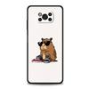 Чехол для телефона для Xiaomi Poco X6 X5 X4 Pro 5G X3 NFC F5 F4 M5 M4 M3 F3 GT C51 C50 C55 Мягкий силиконовый Черный чехол Мультяшная капибара