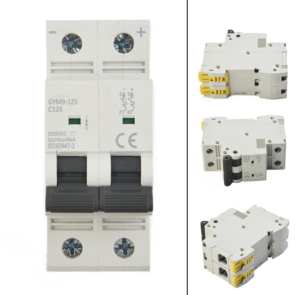 Solar DC Mini Circuit Breaker 2P MCB 6 10 16 25 32 40 50 63 80 100 125Amp