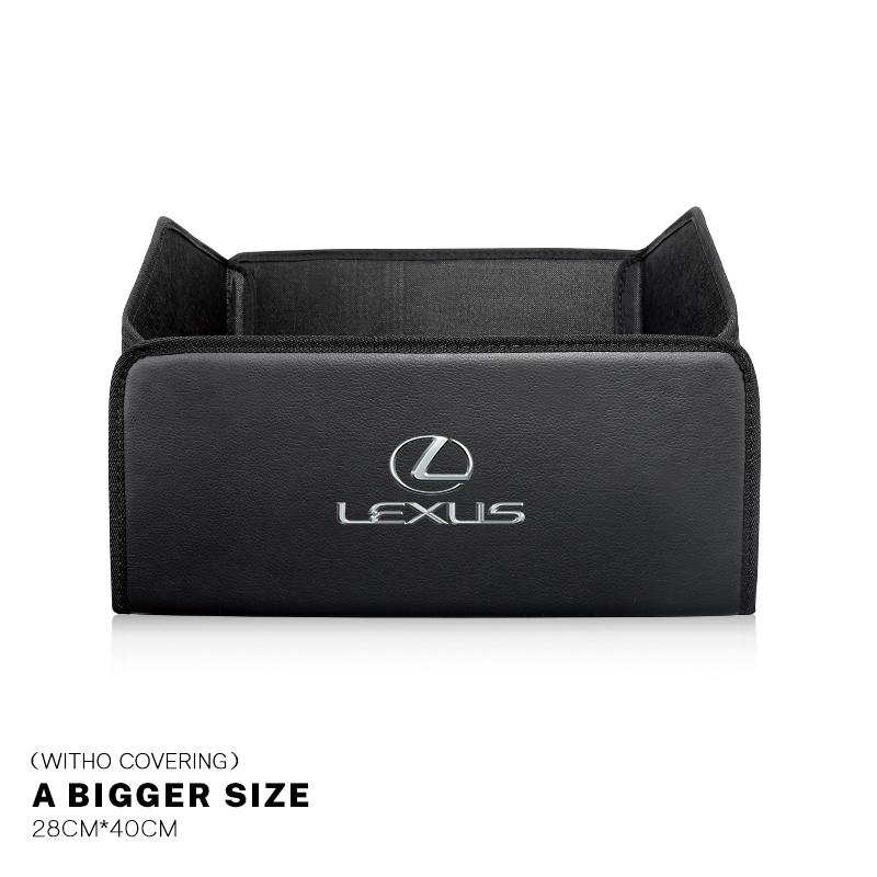 Car Trunk Leather Storage Box Foldable Auto Organizer Bag For Lexus F SPORT GS GX IS LS LX CT LC LBX NX RX 350h 450h ES UX 300e