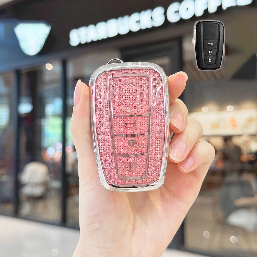 New Fashion for Toyota Prius 20 RAV4 Camry 70 CHR C-HR Corolla 2018 2019 2020 2 3 Button Remote Car Key Case Cover Fob Keychain