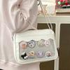 FASHION Harajuku Ita Bag for Women PU Transparent Pocket Itabag High School Girls Uniform JK Crossbody Shoulder Bag Handbags