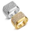 Ring, Trendy Nightclub Hip-hop Ring, Gold-plated Diamond Ring for Men