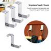 Stainless Steel Z Shap Door Hook Towel Clothes Hat Holder for Bathroom Home Storage Decoration Bathroom Towel Bar