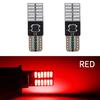 2 шт. светодиодные лампы T10 W5W 4014 24/26SMD Canbus без ошибок, внутренние купольные фонари высокой мощности, автомобильная лампа для чтения, белая, красная, янтарная, 12 В