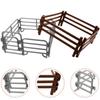 2 Pcs Animal Enclosure Toys Fence Farm Figures Barn Sheep Corral Panel Miniature Simulated Cake Sand Table