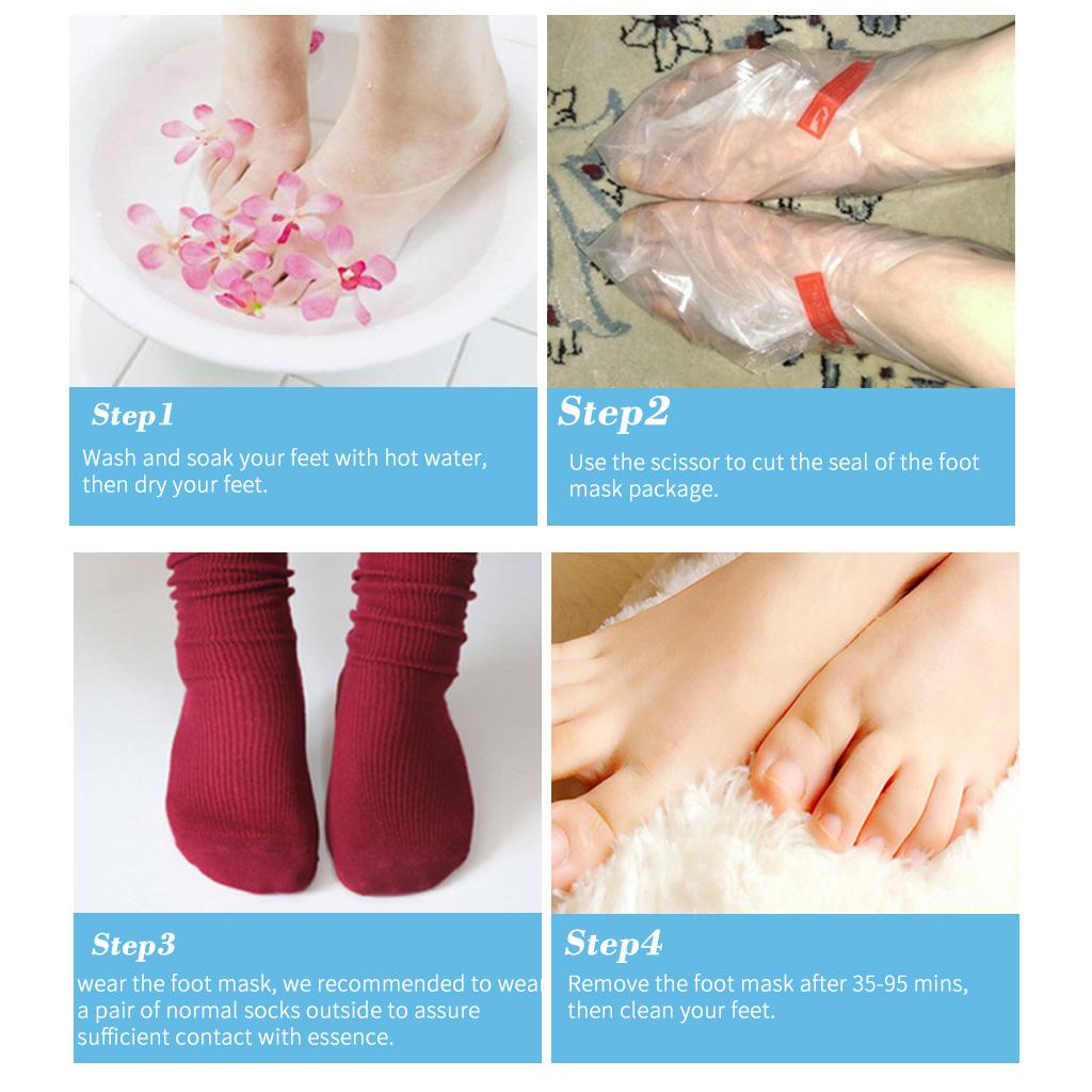 Feet Exfoliating Foot Mask Skin Peeling Dead Skin Feet Mask Socks For Pedicure Socks Foot Cream for Heels