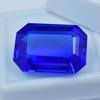 Blue Sapphire Emerald Cut CERTIFIED 19.85 Ct Natural Beautiful Loose Gemstone AR-1009