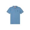 Solid Color Logo Outdoor Casual Short Sleeve Polo Shirt Men Polo Shirts Sky-Blue A24H2-DJ5