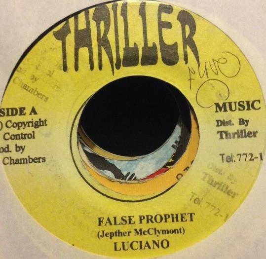 7-дюймовая пластинка LUCIANO - False Prophet / Juggling Dub NONE Thriller Music Ямайка Регги, Ска и Даб Б/у