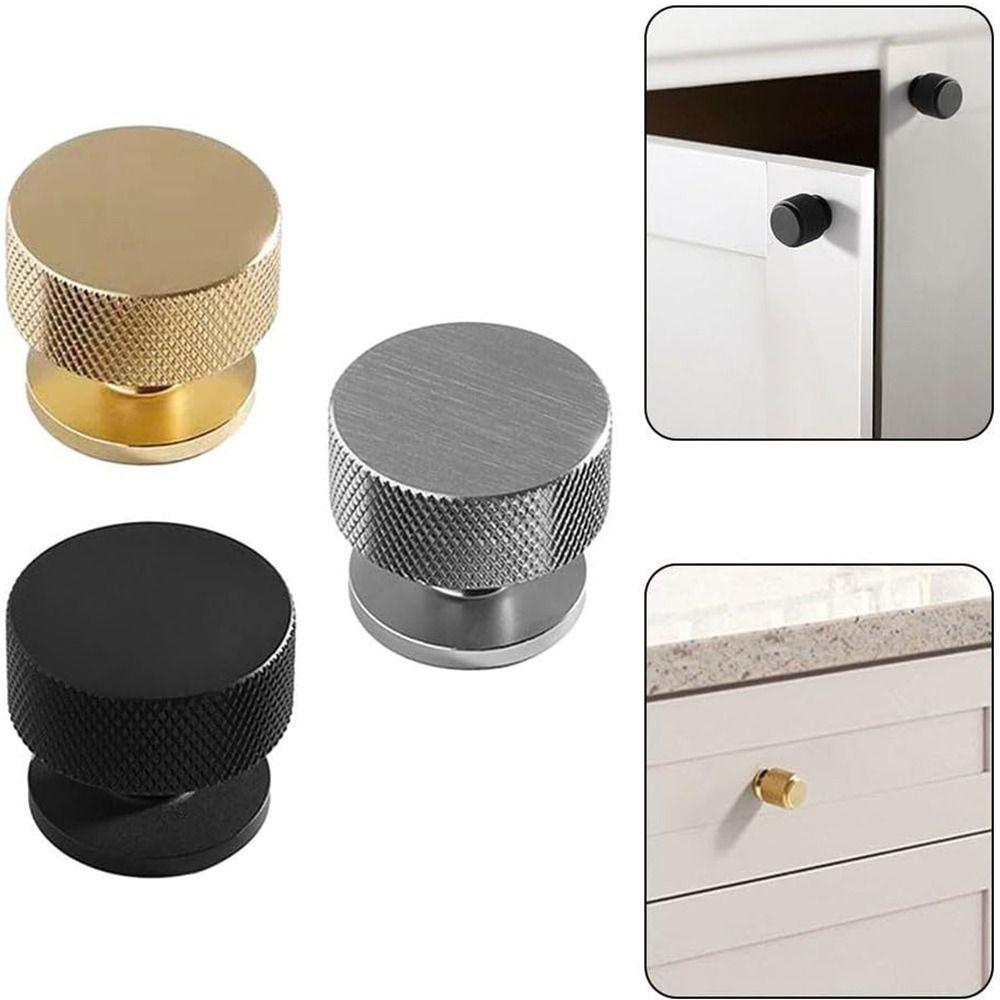 Круглая мебельная ручка с насечкой, простая ручка для шкафа, для дома