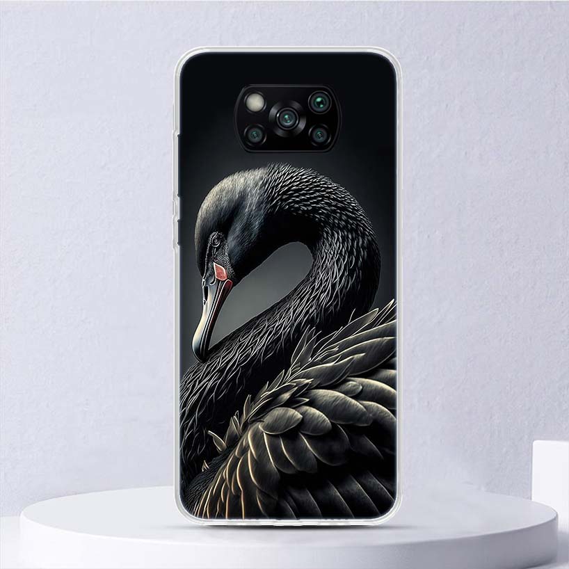 Black Swan Noble Soft Case For Xiaomi Poco X7 X6 X5 X4 X3 Nfc F7 Ultra F6 F5 Pro Phone Cover F4 Gt F3 M5S M4 M3 M5 M6 Coque