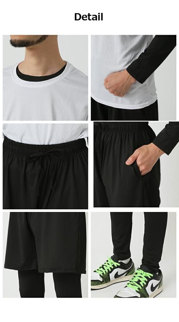 Компрессионная одежда для тренировок, тренировочный верх и низ, фитнес, серый [Arcade] комплект, мужская одежда, комплект из 4 предметов, спортивная одежда, одежда, комплект, одежда, весна, лето,