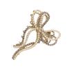 Hollow Design Hollow Hairpins Metal Material Rhinestones Flowers Hair Clips  For Women