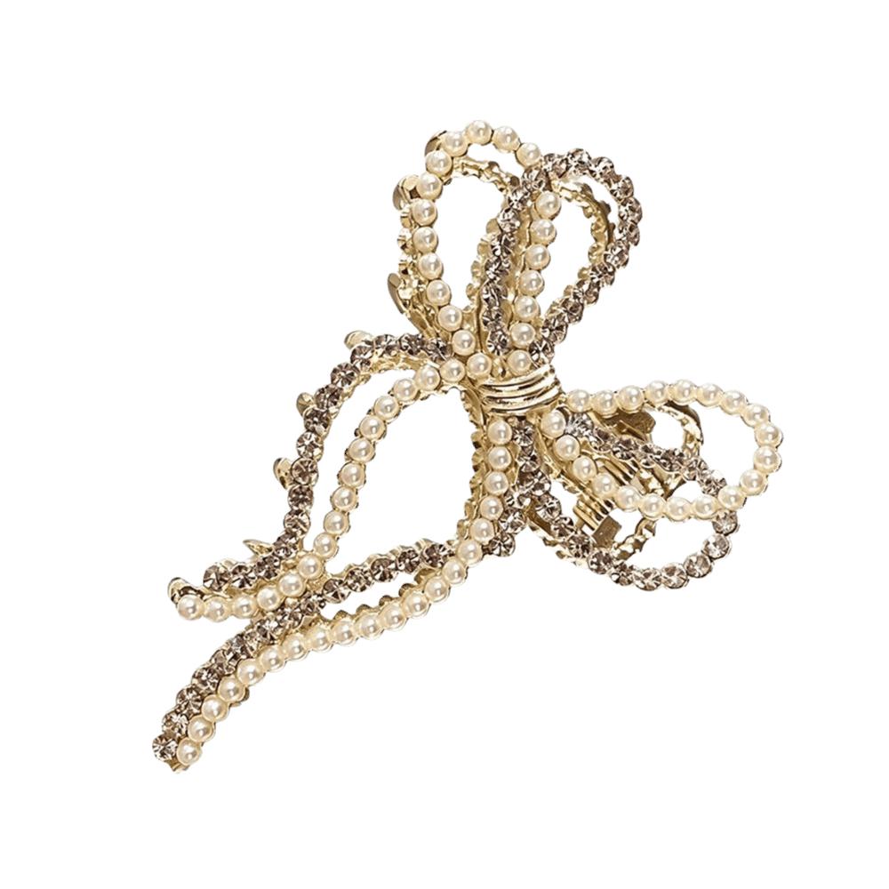 Hollow Design Hollow Hairpins Metal Material Rhinestones Flowers Hair Clips For Women