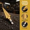 Hex Shank Hole Cutter Titanium Coated Step Drill Bit Set Durable Cone Bits  Wood