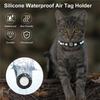 Reflective Pet Collar with Waterproof Tracker-Holder Adjustable Pet Nylon Collar CatsCollar Breakaway Safety Collar