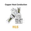 H15 Car LED Headlights 1:1 Size Car Headlight 40000LM High Brightness High Beam Headlights Super Bright 6500K Automobile Lamp