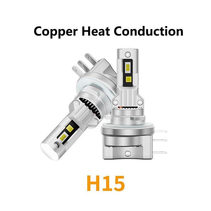 H15 Car LED Headlights 1:1 Size Car Headlight 40000LM High Brightness High Beam Headlights Super Bright 6500K Automobile Lamp