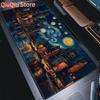 XL Gamer Custom HD Home Mouse Mat Starry Night New York Desk Mat Table of Office Carpet Van Gogh Inspired Gamer Natural Mice Pad