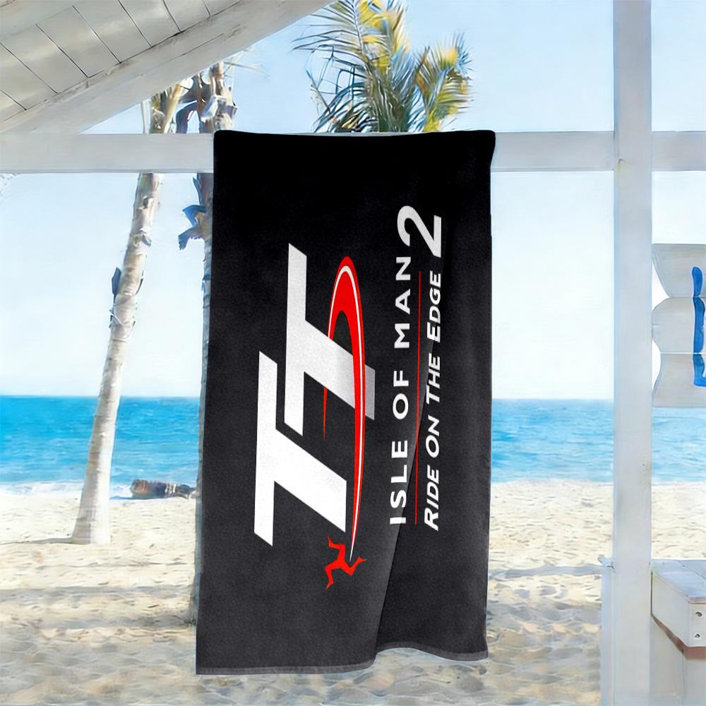 Isle Of Man Tt Race Beach Towel High Absorbency & Quick-Dry Comfortable Lightweight Perfect for Traveling Yoga Camping and Swimming