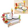 Детский музыкальный инструмент Деревянный многофункциональный барабан Стучащий пианино Ударный инструмент Образовательный