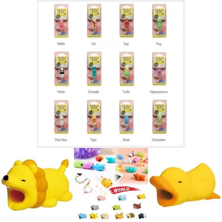 Lovely Animal Bite Cartoon Dinosaur Wire Organizer For Iphone Charging Cable