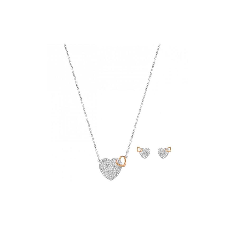 Swarovski Комплект: Колье с подвеской в виде сердца и серьги Женские украшения Серебро Золото 5156820