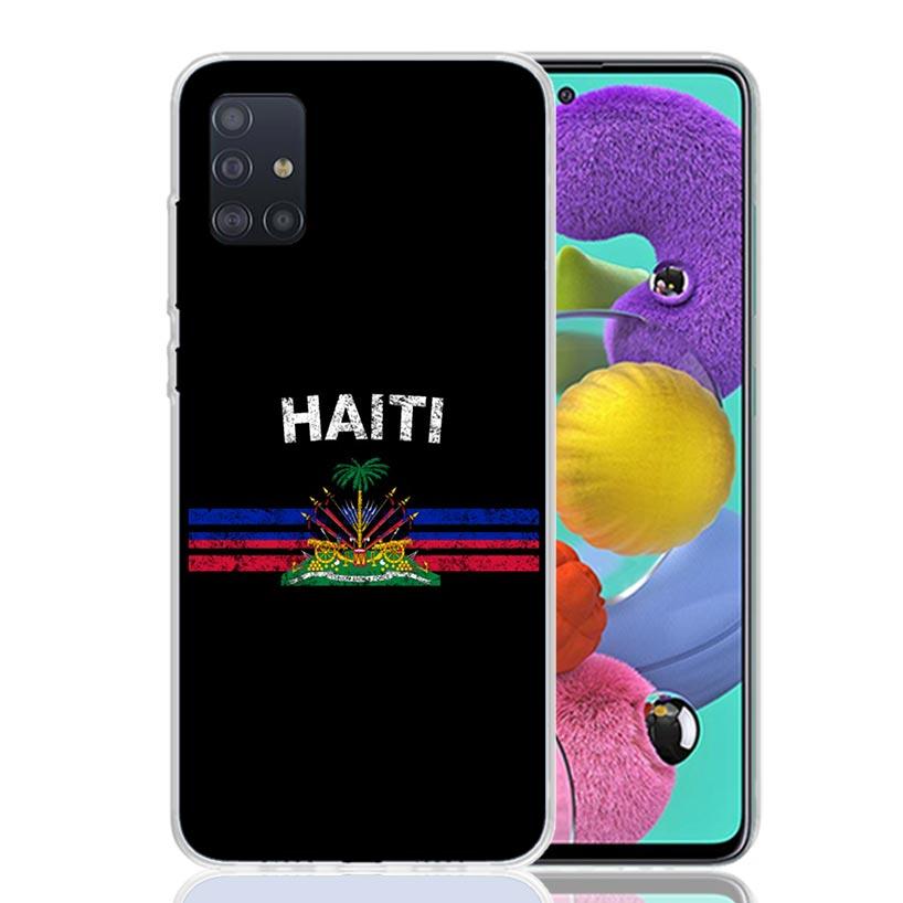 Haiti Haitian Flag Phone Case For Samsung Galaxy A52 A32 A22 A12 A02S A50S A30S A51 A31 AA71 Note 20 Ultra 10 S10 Plus Galaxy A5