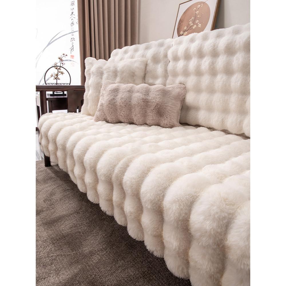 Подушка для дивана Bunny Cashmere, китайская ткань, нескользящая подушка, зимняя подушка, подушка для сиденья, утолщенная высококачественная твердая древесина