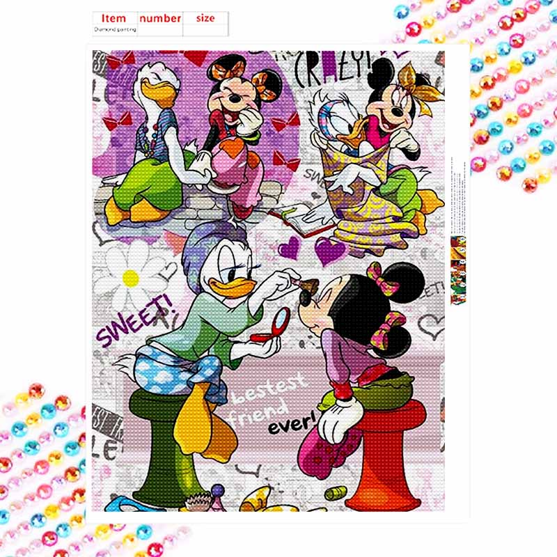 Disney diamond painting full drill 5D Mickey Daisy friend art home decor creative handicrafts 138 characters