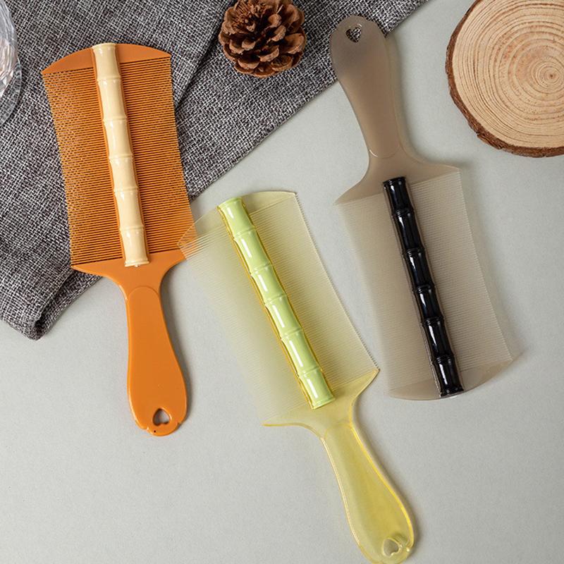 Пластиковый гребень от вшей, двухсторонний, с супергустыми зубцами, удаляет перхоть, очищает кожу головы, массажирует кожу головы, удаляет блох, инструменты для волос