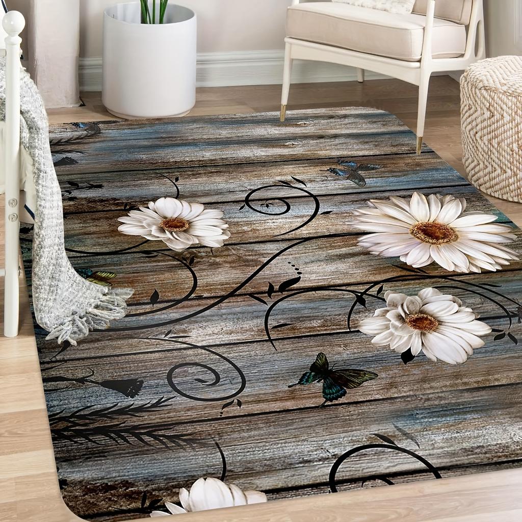 1 шт. винтажные кухонные коврики с геометрическим принтом ромашки, абсорбент, кухонный коврик против усталости для кухни, пола, офиса, раковины