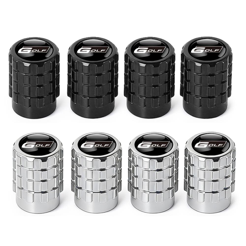 4Pcs Metal Car Tire Valve Stem Caps Auto Accessories For Volkswagen VW R Line Jetta GTI Golf 5 7 Caddy Passat b6 b8 Tiguan Polo zh2