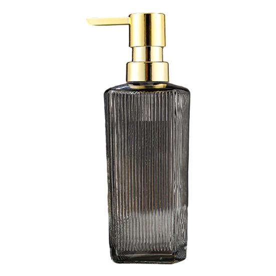 350ML Glass Refillable Soap Dispenser Clear Press Portable Leak Proof Reusable Multifunctional Lotion Shampoo Mouthwash Cosmetic Refillable Bottle